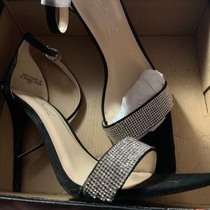 Black and sparkle heels